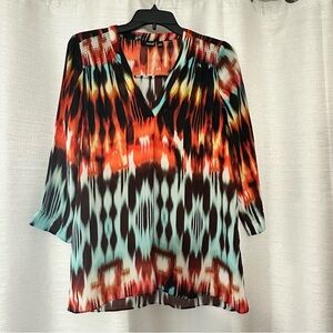 a.n.a -Multi color V-Neck Blouse
